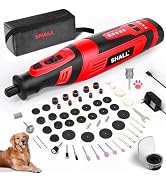 SHALL 8V Cordless Rotary Tool Kit, Lightweight 2.5 Ah Battery Rechargeable Dog Nail Grinder w/ 12...