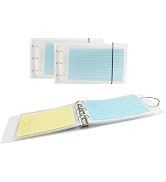 BYSLBTY 3x5 Index Card Binder with 40 Card Sleeves, Index Card Organizer for Flash Cards, Recipe ...