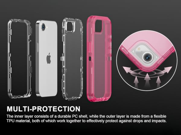 Multi-layer protection, dual layers, TPU+PC, sports, running, hiking