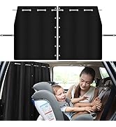 XCBYT Car Privcay Curtains - Car Camping Divider Curtains with Stainless Steel Adjustable Length ...