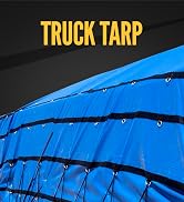 Us cargo control heavy duty waterproof cargo semi truck tarp with 4 foot drop for flatbed trailer