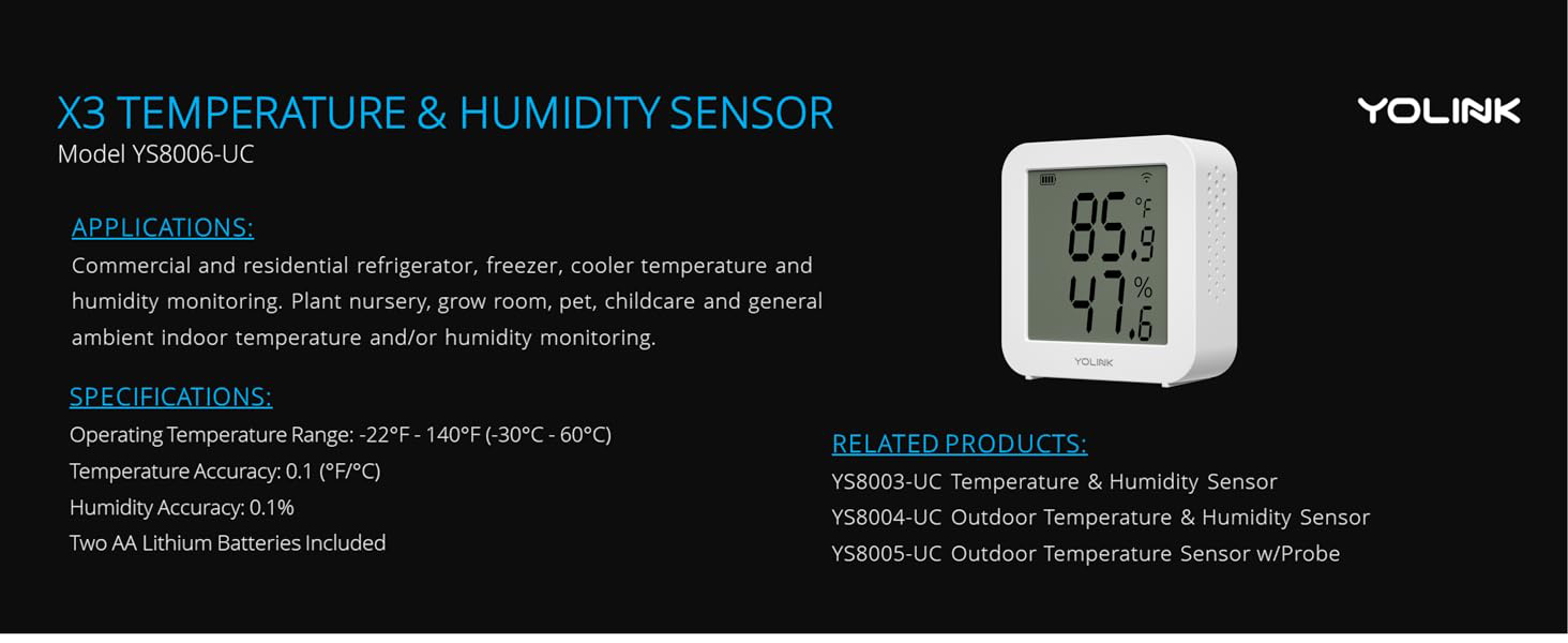 X3 Temperature&humidity sensor