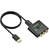 LiNKFOR RCA to HDMI Converter,1080P AV to HDMI Converter,16:9/4:3 Conversion Mini Composite CVBS ...