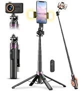 ACKIMA 53" Selfie Stick Tripod with Dual Fill Lights and 4-Leg Base | Enhanced 4-leg Steady Base,...
