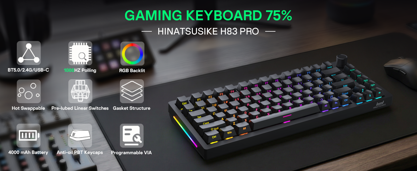 wireless mechanical gaming keyboard