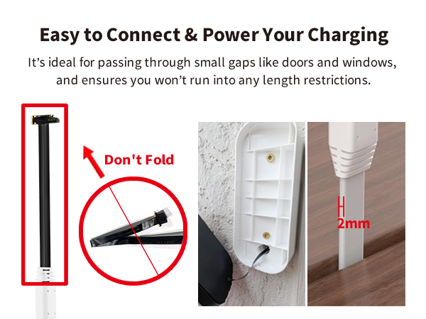 Power Cable and Adapter for myQ Smart Garage Door Video Keypad