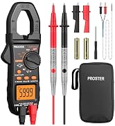 Proster Digital Clamp Meter TRMS 6000counts 800A AC/DC Current AC/DC Voltage NCV Continuity Capac...
