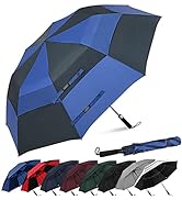 G4Free 62 Inch Portable Golf Umbrella Automatic Open Large Oversize Vented Double Canopy Windproo...