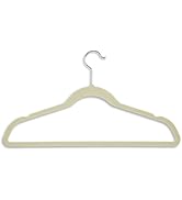 Honey-Can-Do Ultra Thin Non-Slip Velvet Hangers, 50-Pack, Ivory