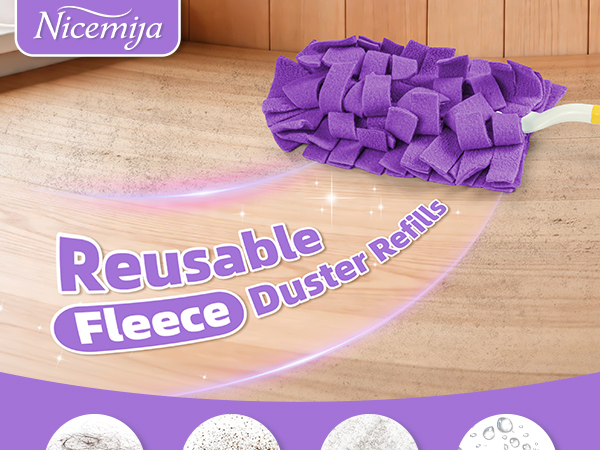 Reusable swiffer duster pads