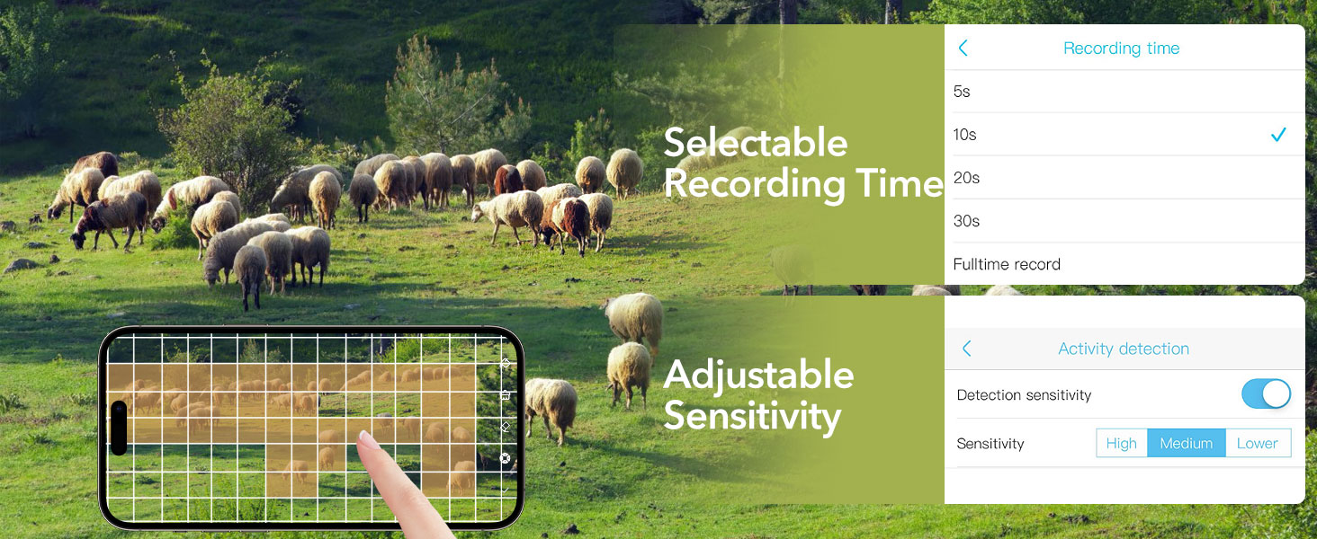 wildlife camera motion activated Only receive notifications from selected areas