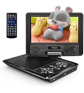 YOTON 9.5" Portable DVD Player, 7.5" Swivel Screen, Kids Car Travel, Black | 4–6h battery, TV syn...