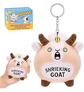 Dalycro Shrieking Goat Keychain Funny Plush Keychain with Goat Sound Cute Backpack Charm for Men ...