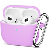 JTOMEI for AirPods 3 Case Cover with Keychain, Full Protective Silicone Case Accessories for AirP...