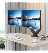 Rosewill Dual Monitor Mount, 15 to 32 Inch, 4.4 to 19.8lbs per Screen, Adjustable Gas Spring Moni...