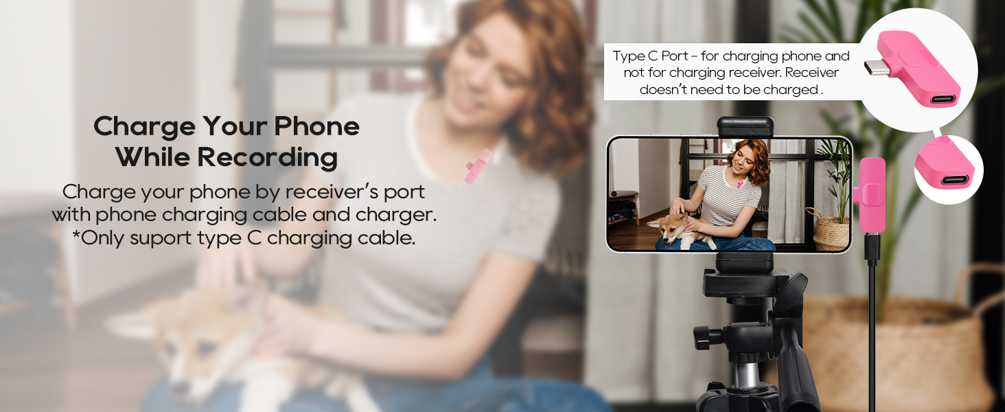 mini wireless mic for iphone Android phone can Charge Your Phone While Recording