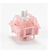 KBDiy 35Pcs Sakura Linear Keyboard Switches, 37gf Pre-Lubed 5-Pin Linear Switch for Hot Swap Cust...