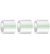 Minghaoda Small Clear Packing Tape, 3 Rolls Packaging Tape for Shipping Packaging Moving Sealing,...
