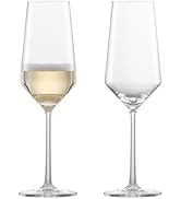 ZWIESEL GLAS Pure Champagne Glass (Set of 2), Champagne Flutes with Effervescent Point, Dishwashe...