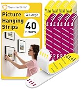X-Large Picture Hanging Strips Heavy Duty, Damage Free Picture Hangers for Walls without Nails/To...
