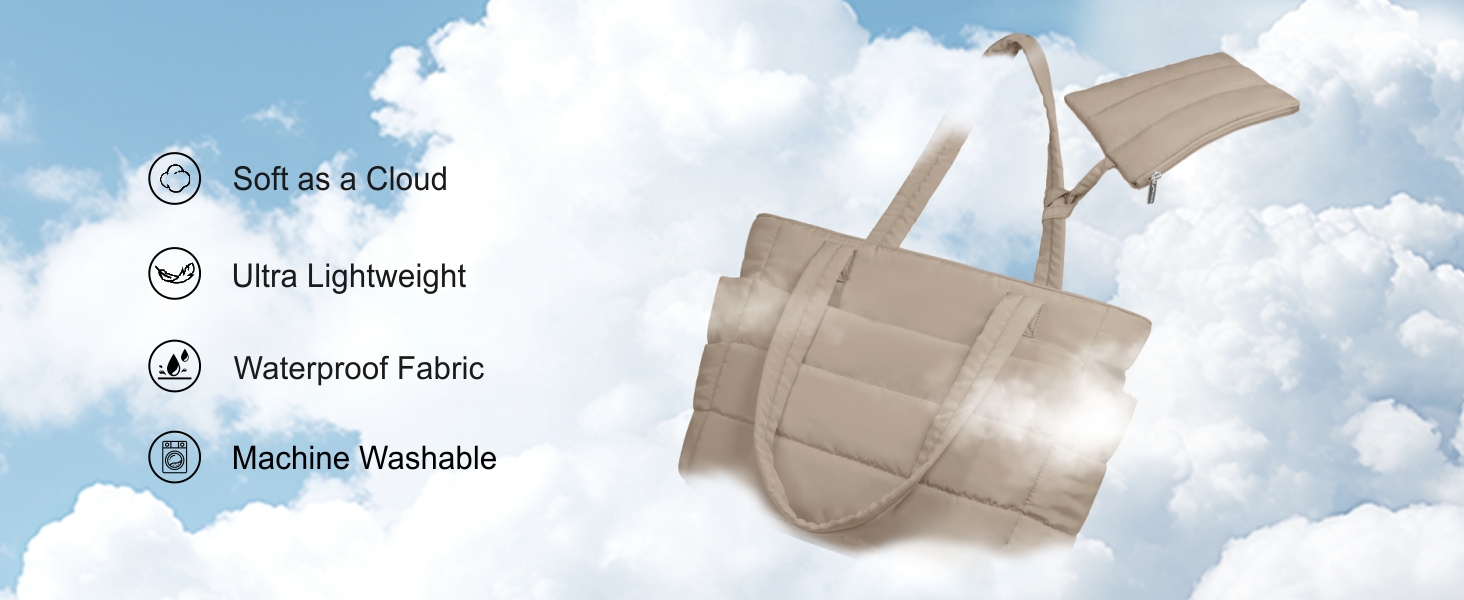 puffy tote bag