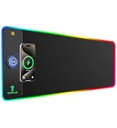 TARKARI Magnetic Wireless Charging RGB Mouse Pad, Large Gaming Desk Mat Waterproof, 31.5"x11.8" B...