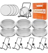 6-Pack Sprout Lids for Mason Jars Set, 316 Stainless Steel Sprouting Kit with 10 Filter Sheets & ...