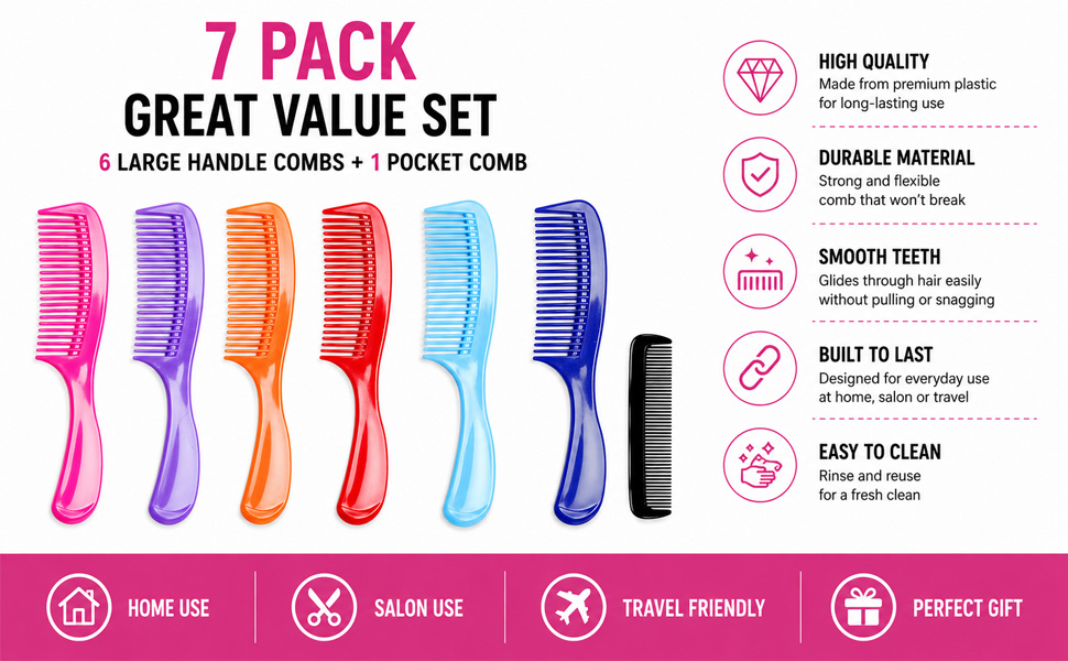 barber comb dressing comb hair styling comb detangling comb coarse fine tooth comb wet hair comb