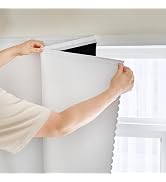 AJAZZ 100% Blackout Self Adhesive Curtains Small Window Short Temporary Black Out Curtains Easy t...