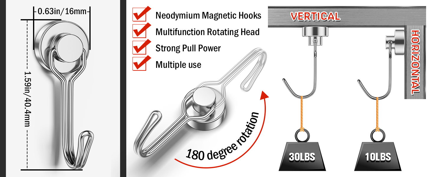 magnetic hooks heavy duty