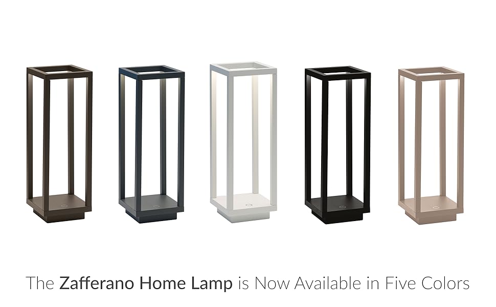 The Zafferano Home Lamp shown in 5 Colors