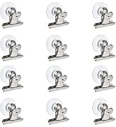 Suction Cup Metal Clips 12 Pieces Advertising Suction Cup Clip Round Suction Cup Clamp Holder for...