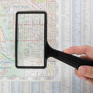 MAG0005 - Jumbo Rectangular Handheld Magnifying Glass (3X Magnification) – Scratch Resistant Glass