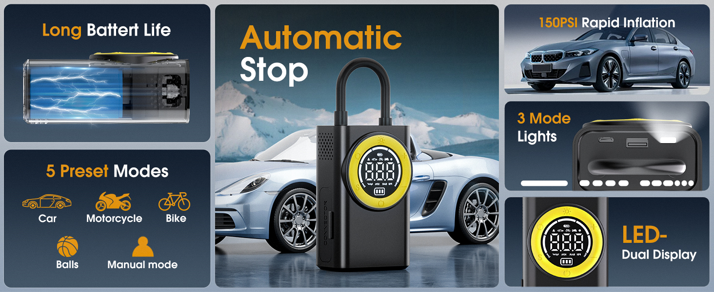 Tire Inflator Portable Air Compressor