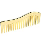 Wide Tooth Combs, No Handle Hair Detangling Comb Large Salon Shampoo Comb for Men Women (Gold)