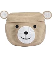 Cottonphant Handcrafted Animal Inspired Basket with Lid | Cotton Storage Solution for Playful Org...