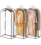 Garment Bags for Hanging Clothes 40” Long,Ultra Clear Suit Bags for Closet Storage, Moving Organi...