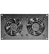 Coolerguys Programmable Thermostat Cooling Kits for Cabinets, AV, and Components (Metal, Dual 80mm)