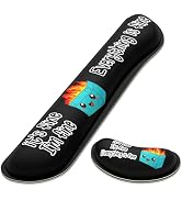 Dapesuom Enlarge Keyboard Wrist Rest, Memory Foam Wrist Cushion for Desk Mats Support, Typing Pai...