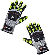 GVCELS Anti-Vibration Gloves for Men Heavy Duty Work Gloves with Grip ANSI/ISO Certified Safety f...