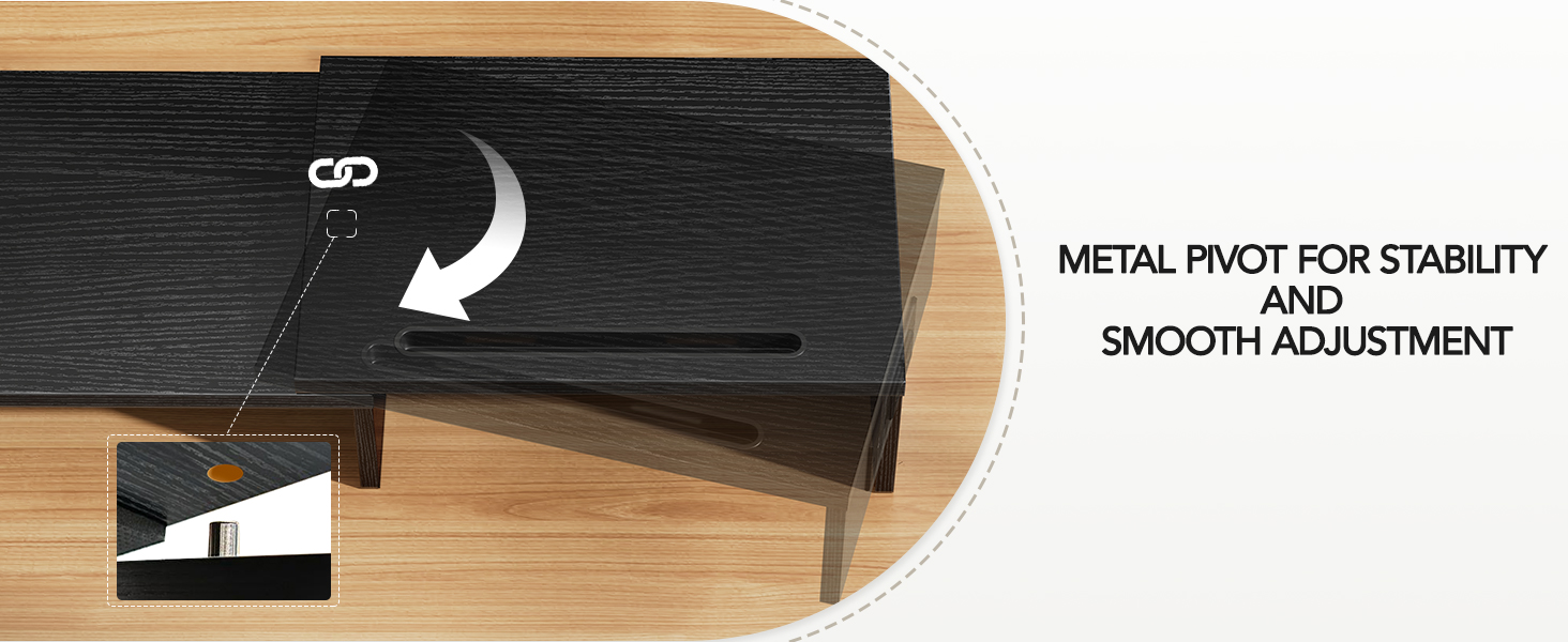 Product shots of a black metal or plastic mounting device shown from different angles against a white background.