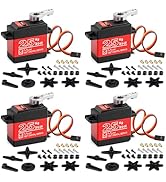 25KG High Torque Servo Motor, Miuzei RC Steering Servo Metal Gear Waterproof Compatible with 1/8,...