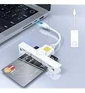Type C CAC Reader, DOD Military USB C Common Access CAC Card Reader, USB C Smart Card Reader PIV ...