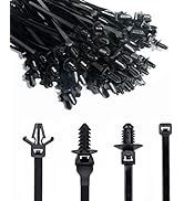 VAGURFO 120 Packs Car Mount Wire Tie, Nylon Push Mount Cable Zip Tie Strap Self-Locking Tie,Faste...