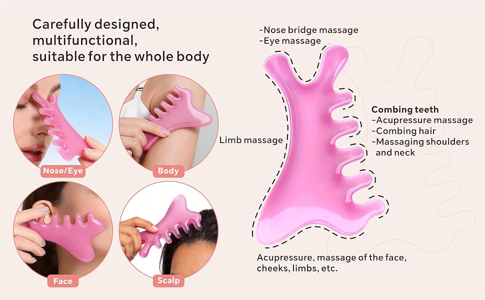 limbs, elbows, calves, thighs, torso, face, neck, back, nose, eyes, acupressure, lifting