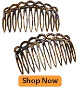 Camila Paris CP3141 French Hair Side Comb Small Handmade Onyx French Twist Hair Combs