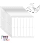 BQAN 12 Sheets Double Sided Nail Tape for Press On Nails Storage, Clear Adhesive Mounting Tapes f...