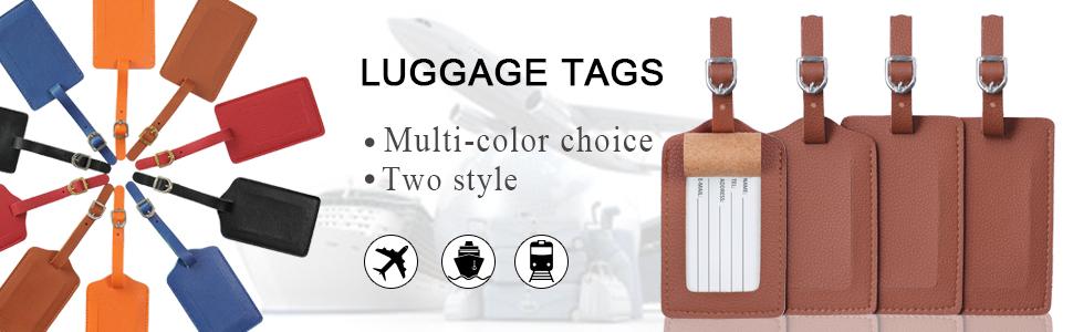 leather luggage tags