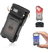 WUBEN X3 Mini Rechargeable Flashlight with Charging Base 180 Degree EDC Keychain Flashlight Twist...