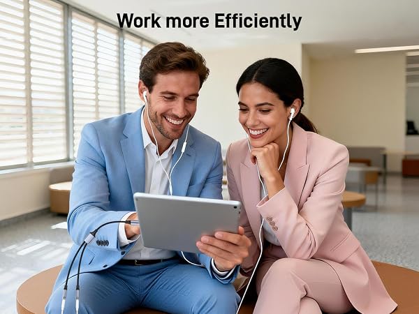 USB C to Dual 3.5mm Female Headphone Splitter